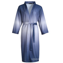 Gradient Waffle Long Man Robe Couple Designer Robes